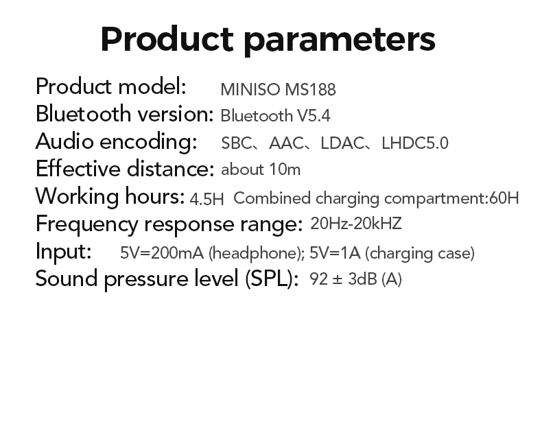 [Intelligente Touchscreen-Ohrhörer] MINISO MS188 Bluetooth-Kopfhörer AI-Übersetzung Ohrhörer Drahtlose Kopfhörer mit Mikrofon – Detail 17