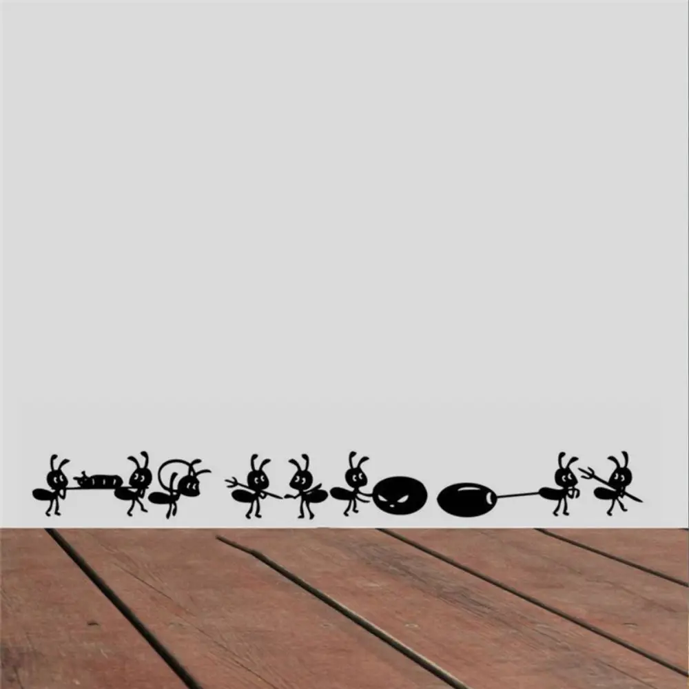 Mural Art Ants Move Wall Sticker Funny Removable Black Window Painting Stickers DIY Double-sided Visual Ant Wallpaper Windows