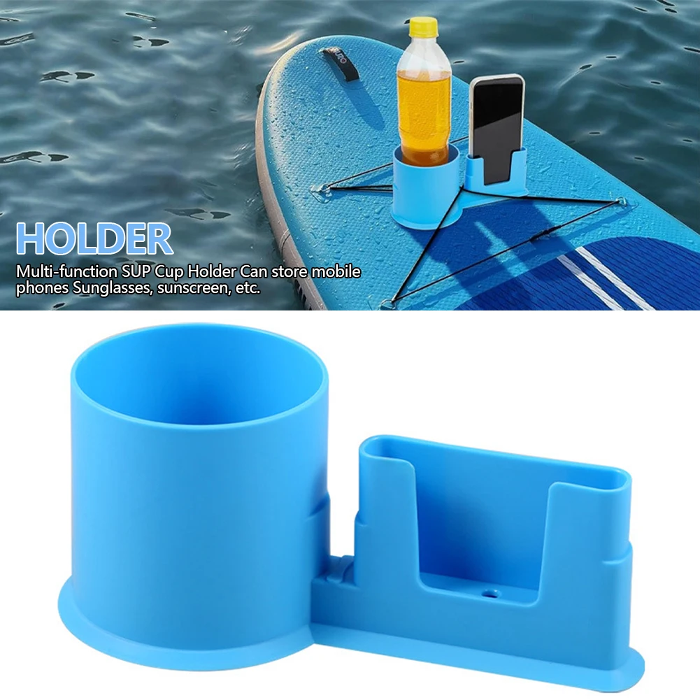 2-in-1 SUP-Becherhalter und Handyhalterung, universelle Paddelboard-Wasserflaschen- und Handyhalterung für aufblasbare SUP-Boards und Kajaks – Detail 2