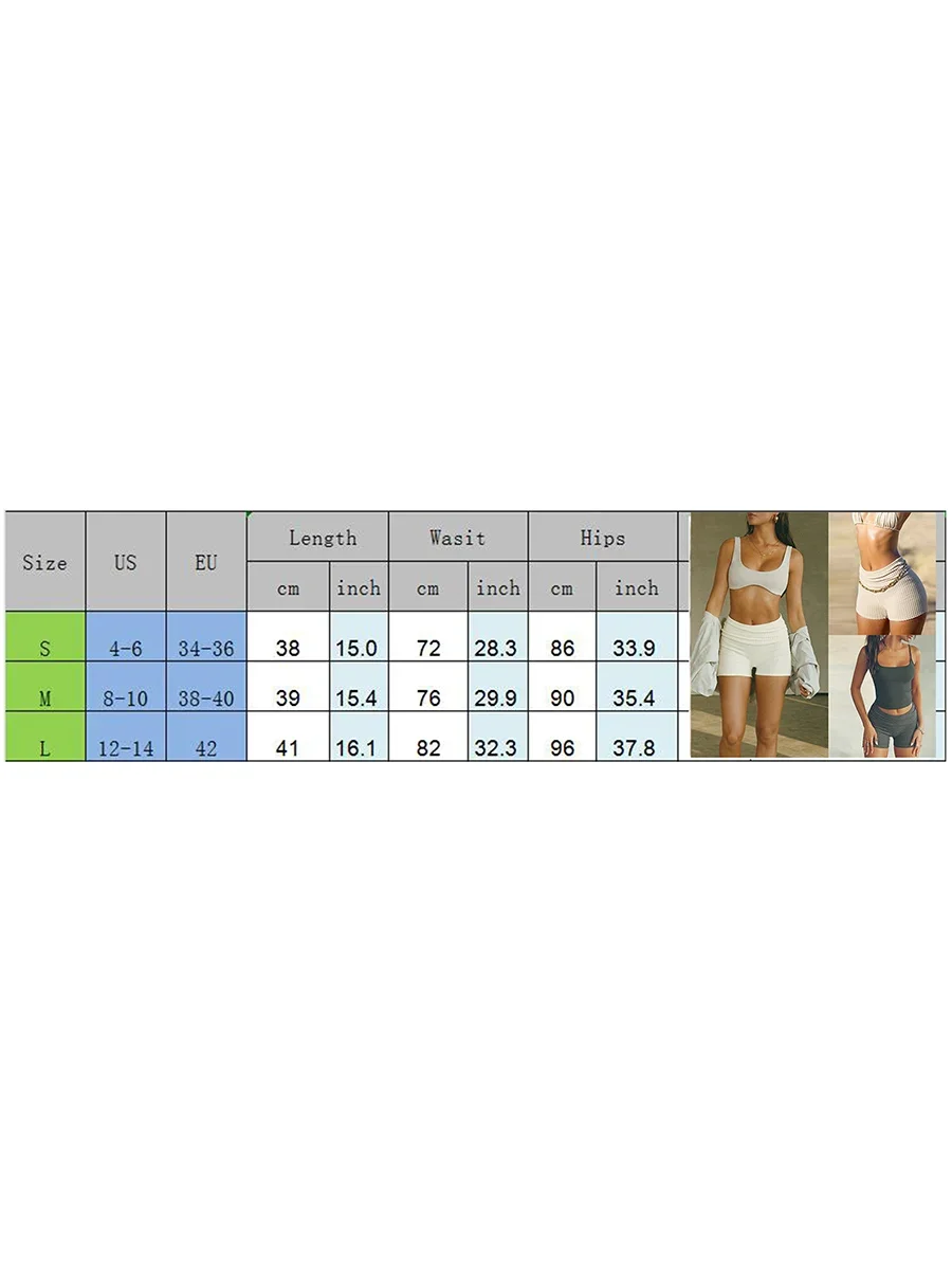 Solid Shorts for Women Summer Slim Knit Shorts Solid Color Ribbed Fold Over Waist Short Pants Yoga Daily Wear Casual Pajamas