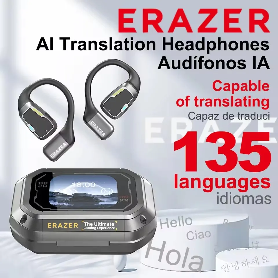 

Intelligent Bluetooth Earphones With LED Dynamic Multifunctional Screen And Noise Reduction Open Style E-sports Gaming Earphones