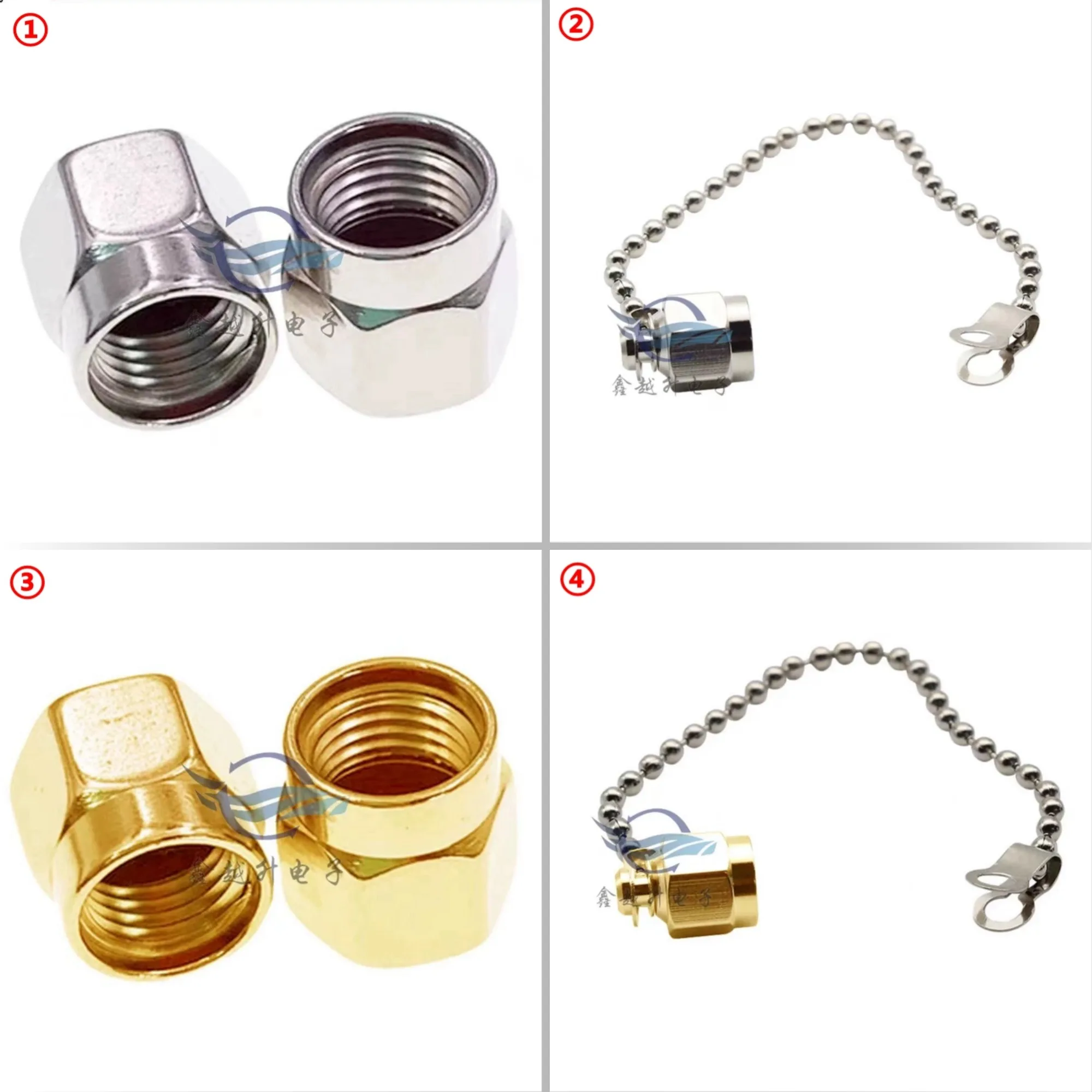 SMA Protection Dust Cap Dustproof and Waterproof Insulation Protective Cover SMA Female Radio Antenny Protective Cover Copper