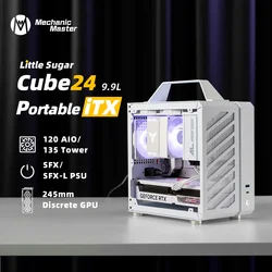 Mechanic Master C24 Sugar Cube Air&TypeC Version Portable Mini Desktop Chassis ITX Computer Case With Tempered Glass PC ardware