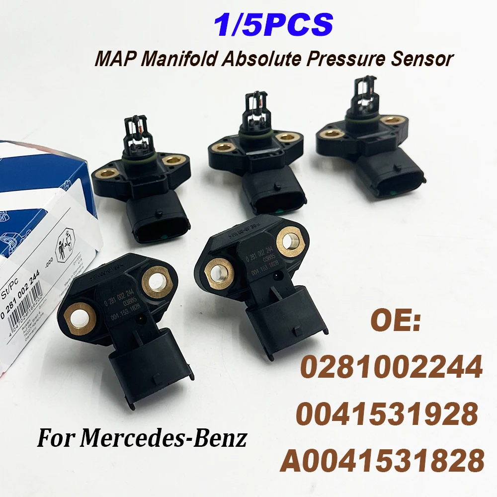 1/5PCS 0281002244 0041531928 A0041531828 MAP Manifold Absolute Pressure Sensor 6PP013400031 281002244 For Mercedes Benzz Actros