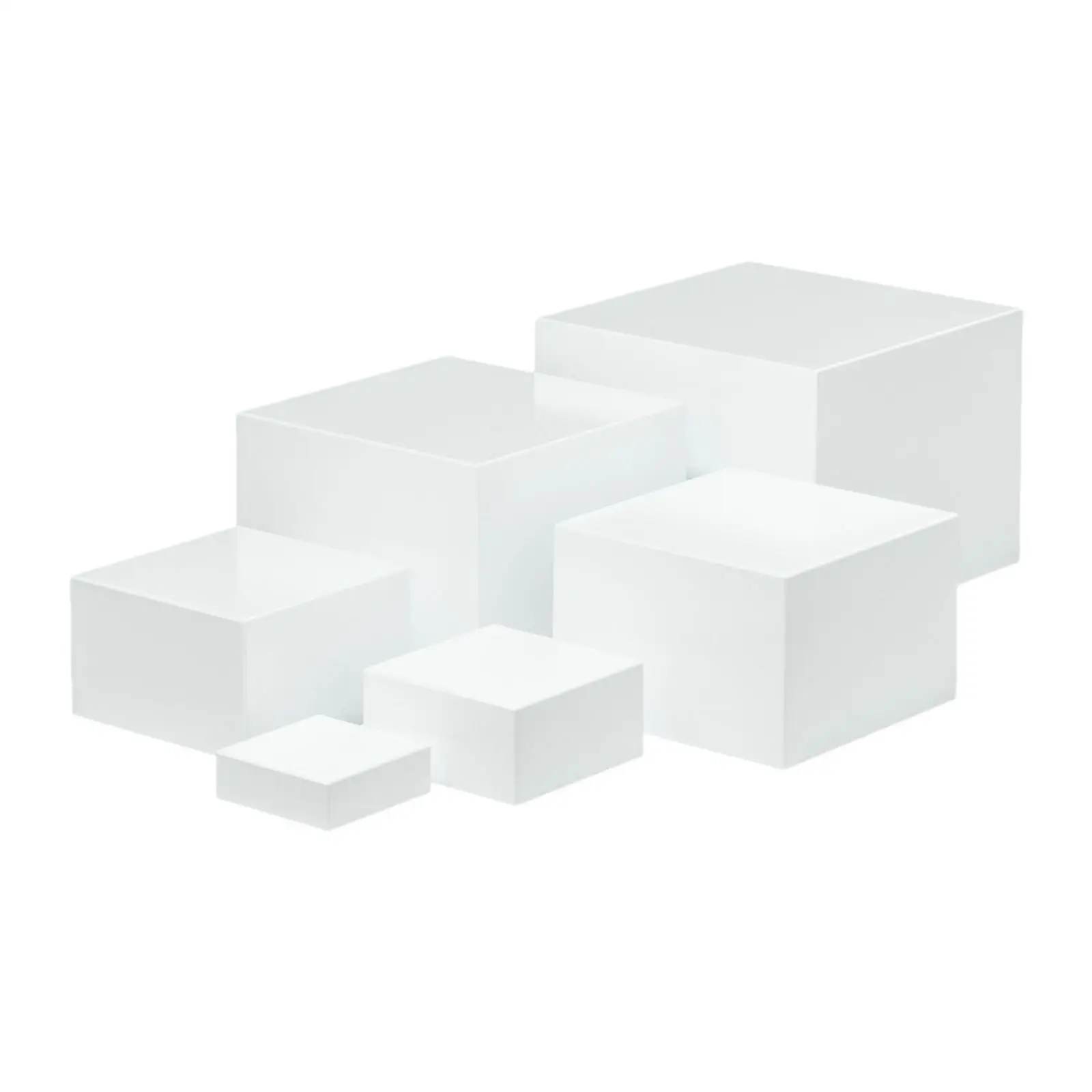 6 pièces Buffet Riser Food Riser 3", 4", 5", 6", 7", 8'' Présentoir Cube empilable