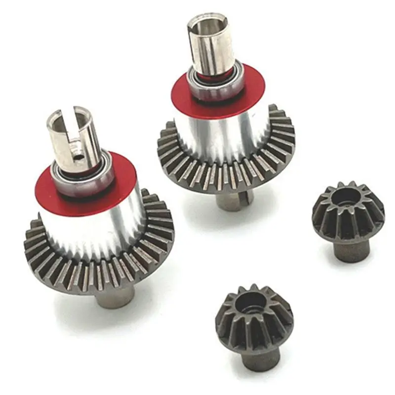 FBIL-Suitable For 1/14 1/12 144001 124008 R/C Car Accessories Metal Upgrade Front & Rear Differentials