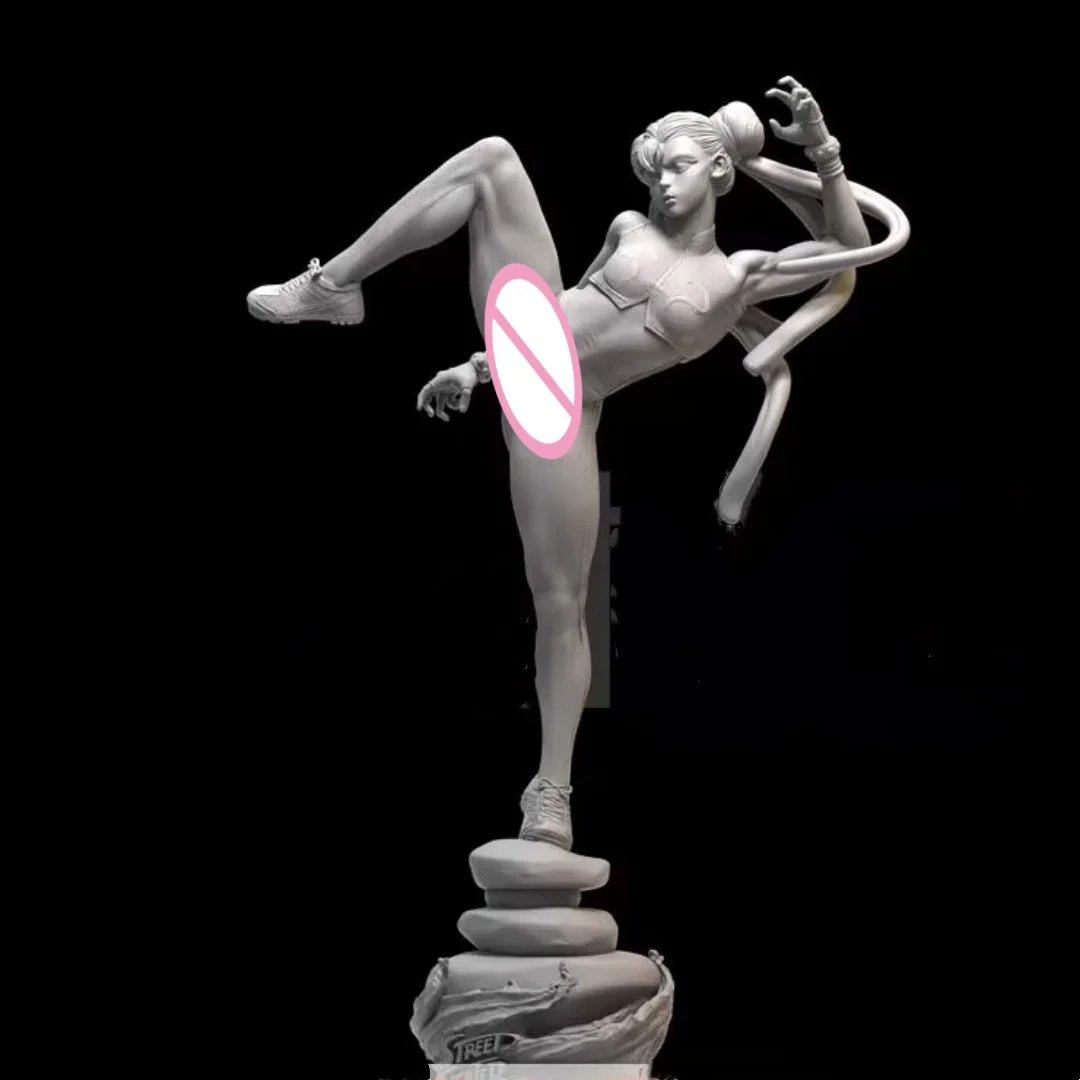 

1/24 Scale Resin Figure Chunli kicks her legs with one foot Assemble Model Kit Unassembled and Unpainted 3D printing toy