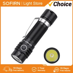 Sofirn SC18 1800lm EDC Flashlight USB C Rechargeable SST40 LED 18650 Torch TIR Optics Lens Lantern with Power indicator