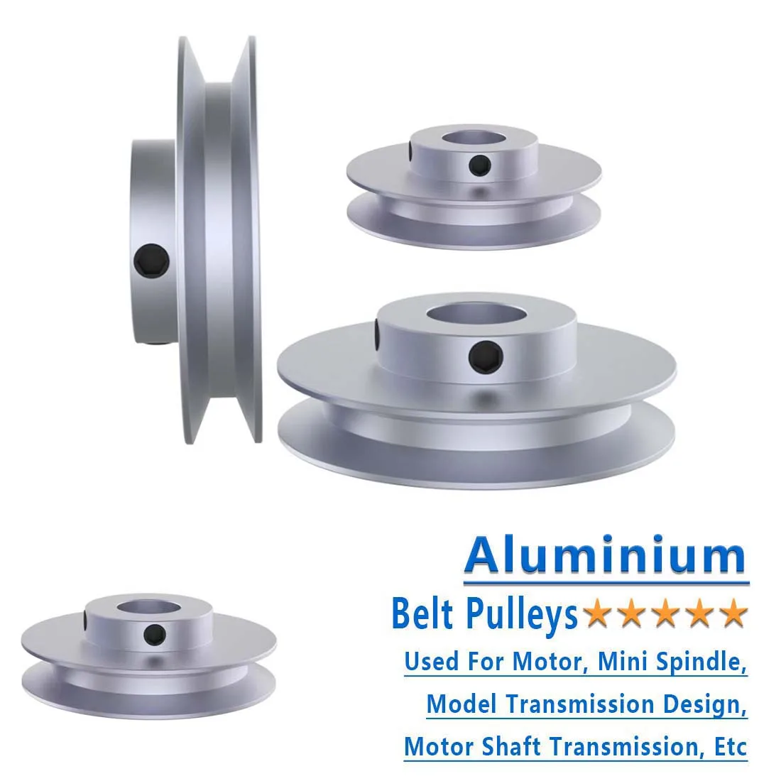 Motor Belt Drive Wheel 40mm 60mm 80mm 100mm V-belt Pulley, Single Groove, A- type V-belt Pulley ID:8mm~30mm 3