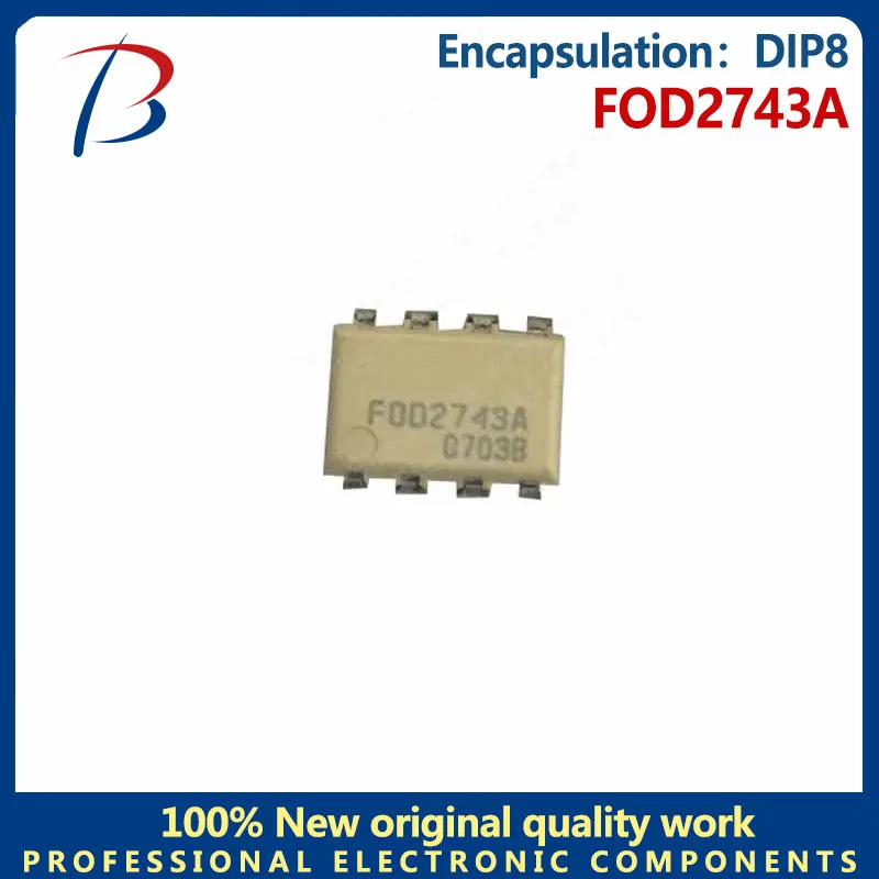 

10pcs FOD2743A in-line DIP8 transistor output photocoupler chip