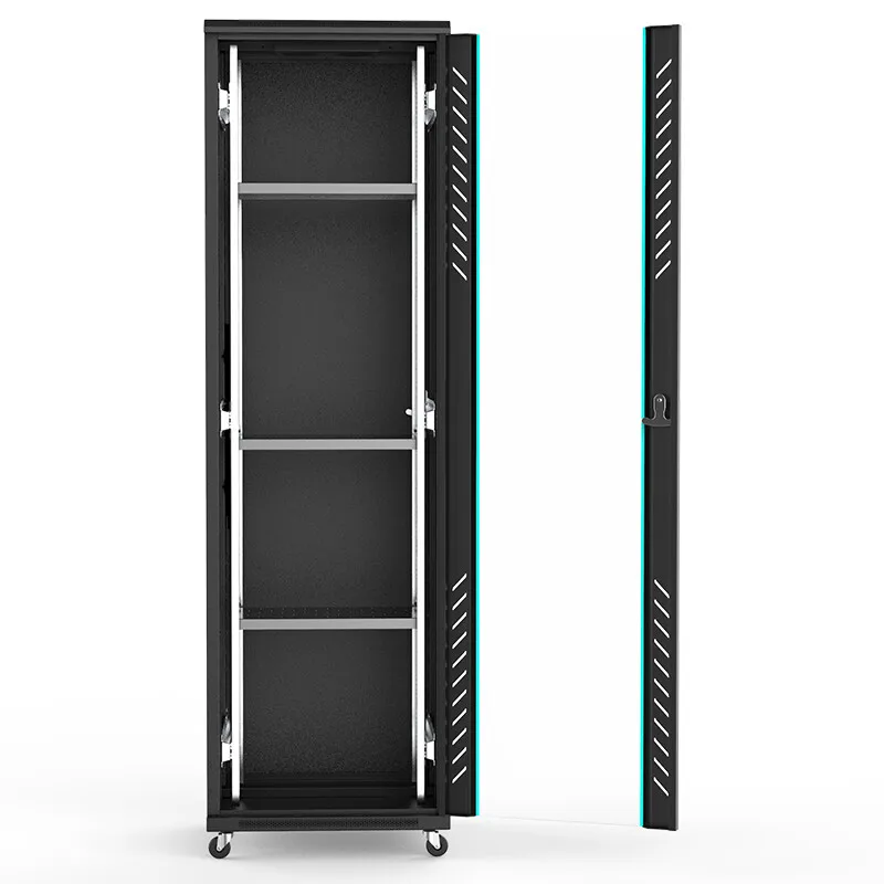 Armoire réseau 4u 6u 9u 12u 21u 24u 42u 47u, 19 pouces, montage en rack, porte avant en verre, support de serveur, centre de données