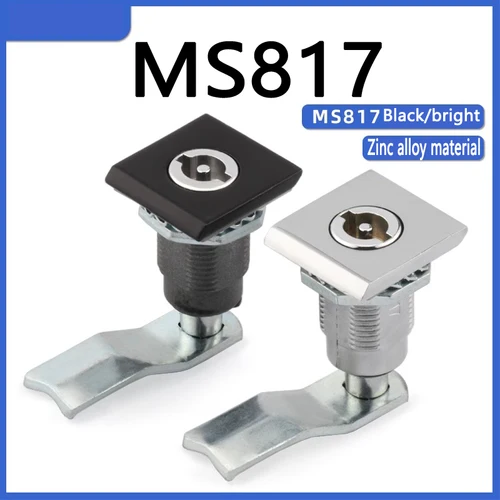 Caja de base con cerradura de lengüeta de giro cuadrado MS817, gabinete eléctrico con cerradura cilíndrica telescópica de perfil al aire de una palabra