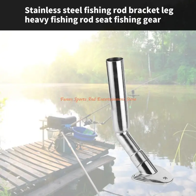 حامل قضيب صيد قابل للتعديل C4DE مثبت على سطح السفينة لقوارب الصيد مع قاعدة نونسليب وهيكل من الفولاذ المقاوم للصدأ