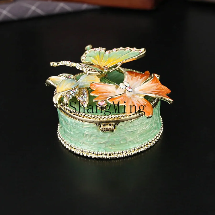 

CL cherry blossom butterfly enamel jewelry box feeling niche light luxury gift