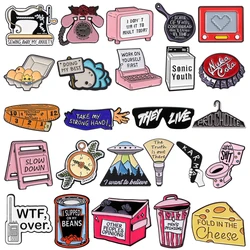 Daily Supplies Brooch Dustbin Toilet Hanger Screwdriver Printer Flashlight Washing Machine Ruler Sewing Machine Badge Punk Pins