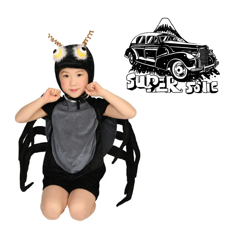 Children's Insect Animal Costumes Children's Small Spider Black Spider Costumes Parent-child Role-playing Costumes