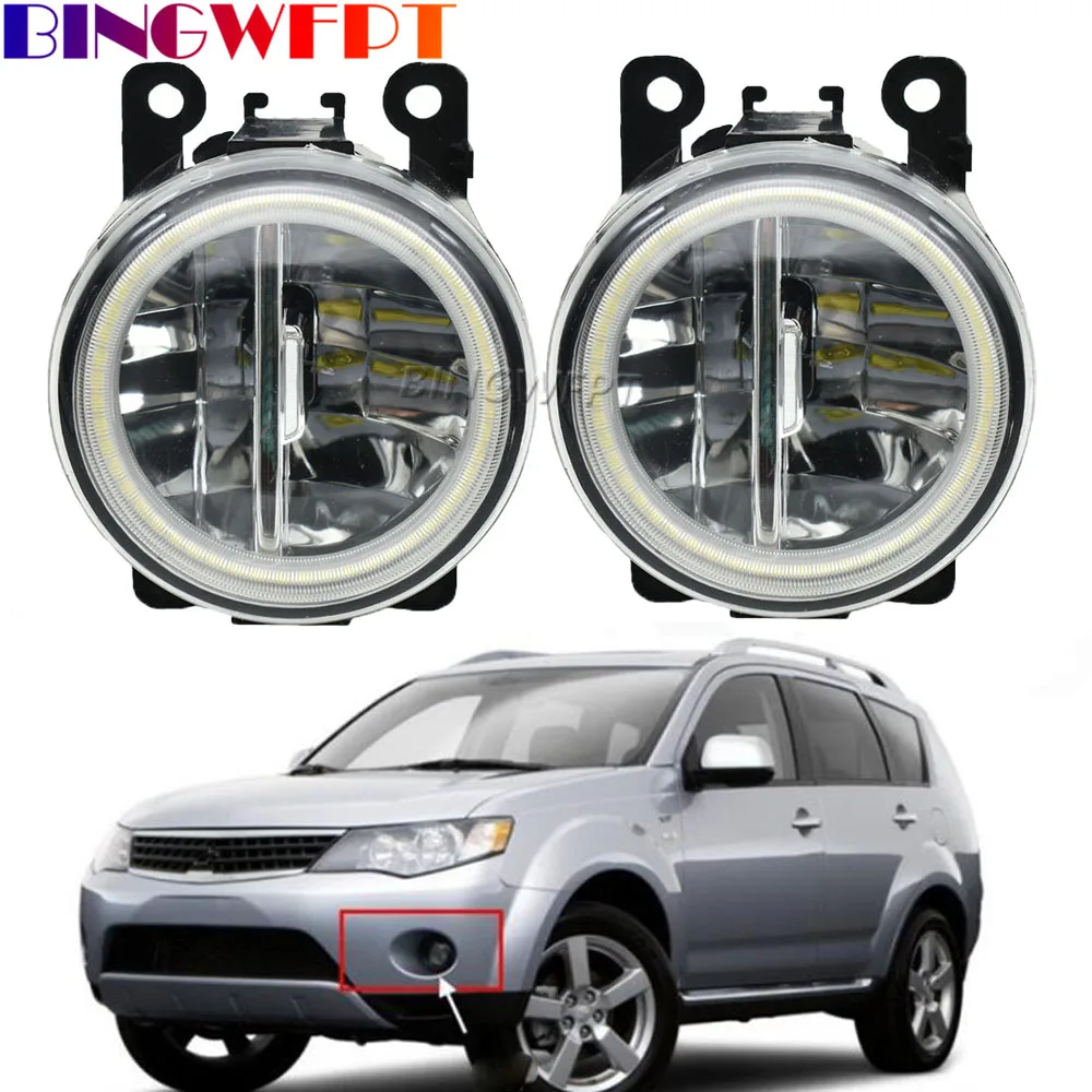 Front Fog Light For Mitsubishi Outlander XL 2007 2008 2009 2010-2013 For Mitsubishi Pajero 4 2011 Assembly Foglamp Car Styling