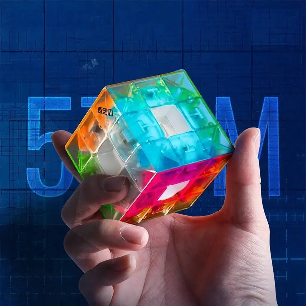 QY TOYS | Khối Rubik Trong Suốt 3×3 Đục Lỗ Tốc Độ
