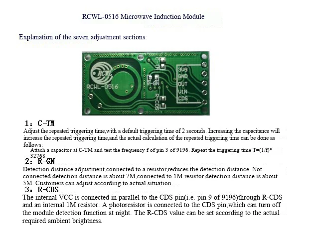 RCWL-0516 Mikrowellen-Radarsensor-Schaltmodul, Sensor-Modul für den menschlichen Körper, intelligenter Sensor-Detektor – Detail 8