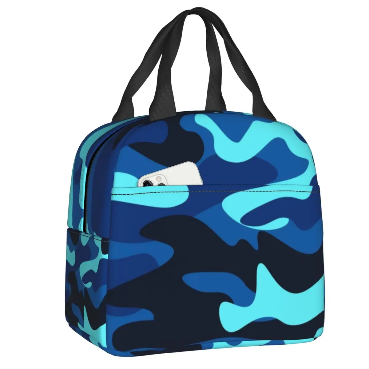 

Термосумки-ланчбоксы камуфляжной расцветки (темно-синий камуфляж) для пикника на природе, тактические, портативные, для женщин