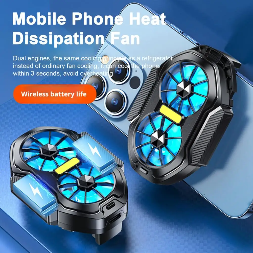 Semi-conductor Fan Rechargeable Wireless Mobile Phone Radiator with Semi-conductor Heat Dissipation for Universal Phones Low