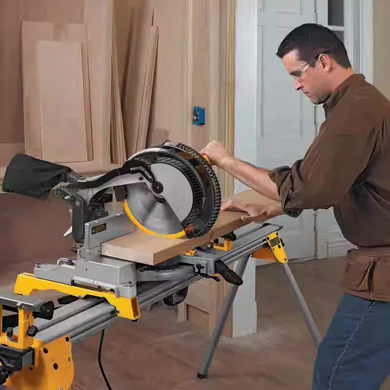 Precision Mitre Saw Push Pull Aluminum Wood Cutting Equipment DWS780 Model 1600W Powerful Electric Saw