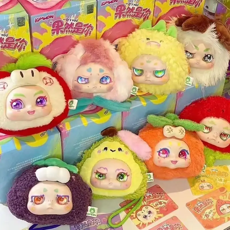 

Genuine Kimmon Fruit Dress Series Blind Box Cute Vinyl Plush Doll Kawaii Bag Pendant Keychain Desktop Ornament Surprise Gift