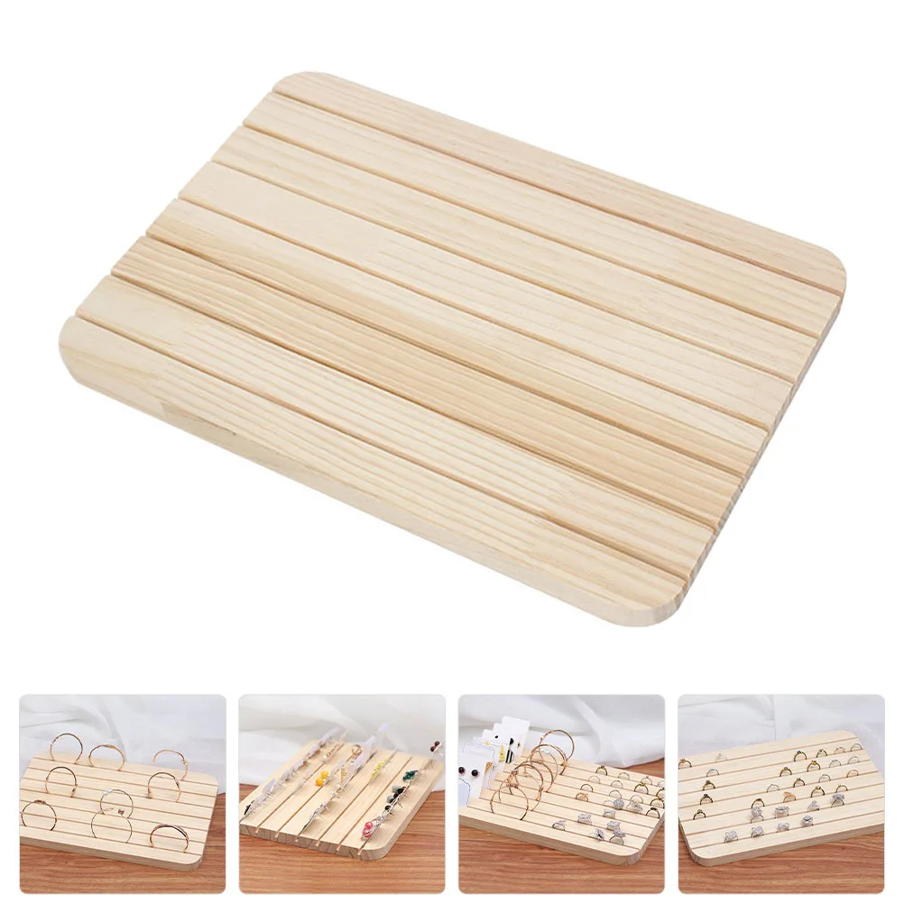 

Wooden Earring Card Holder Compact Earring Stand for Desk Jewelry Display Organizer Ear Stud Storage Retail Use