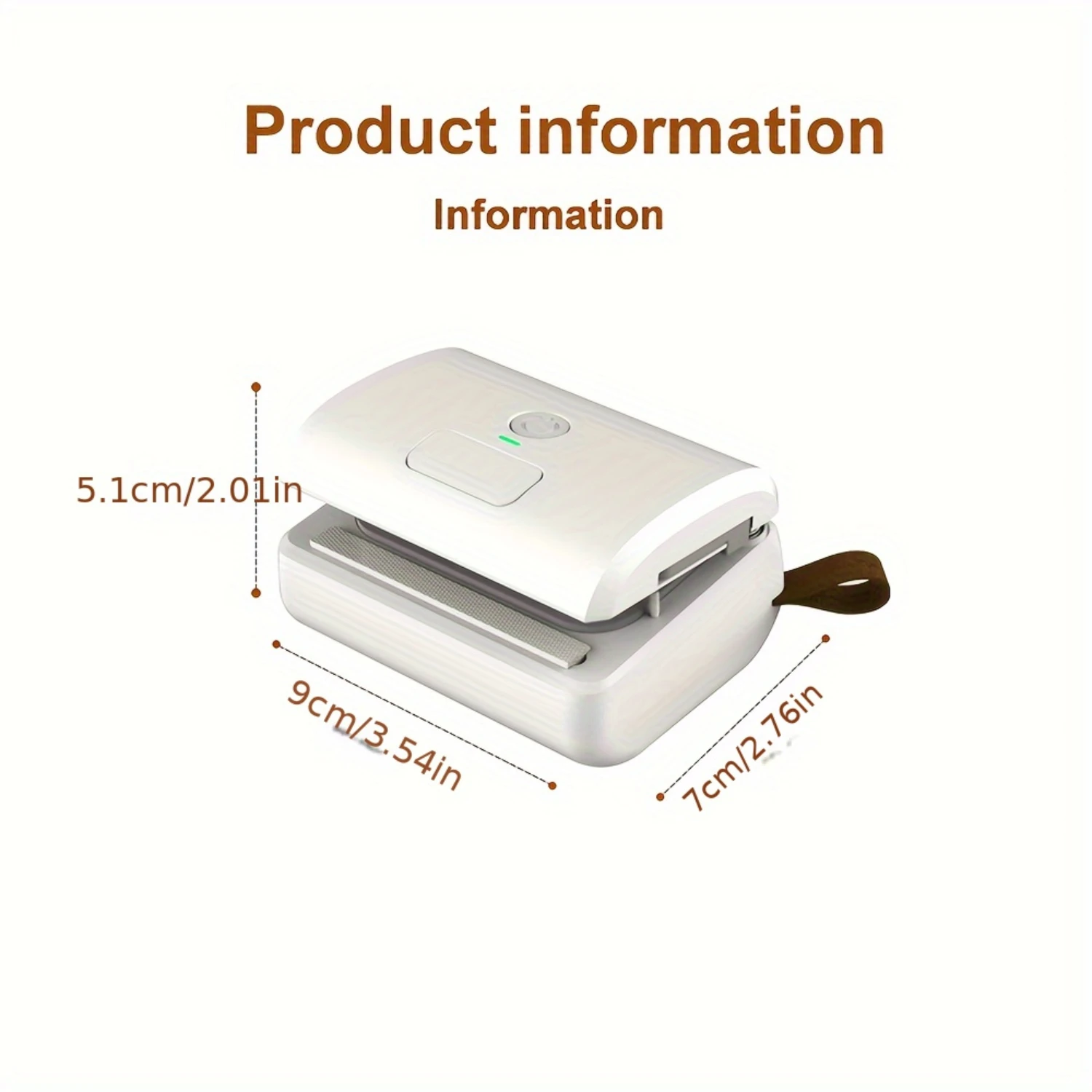 Draagbare Mini Bag Sealer Handheld Heat Vacuum Sealer - 4-in-1 snijder met draagkoord - Resealer Machine voor plastic zakken Voedselsnack