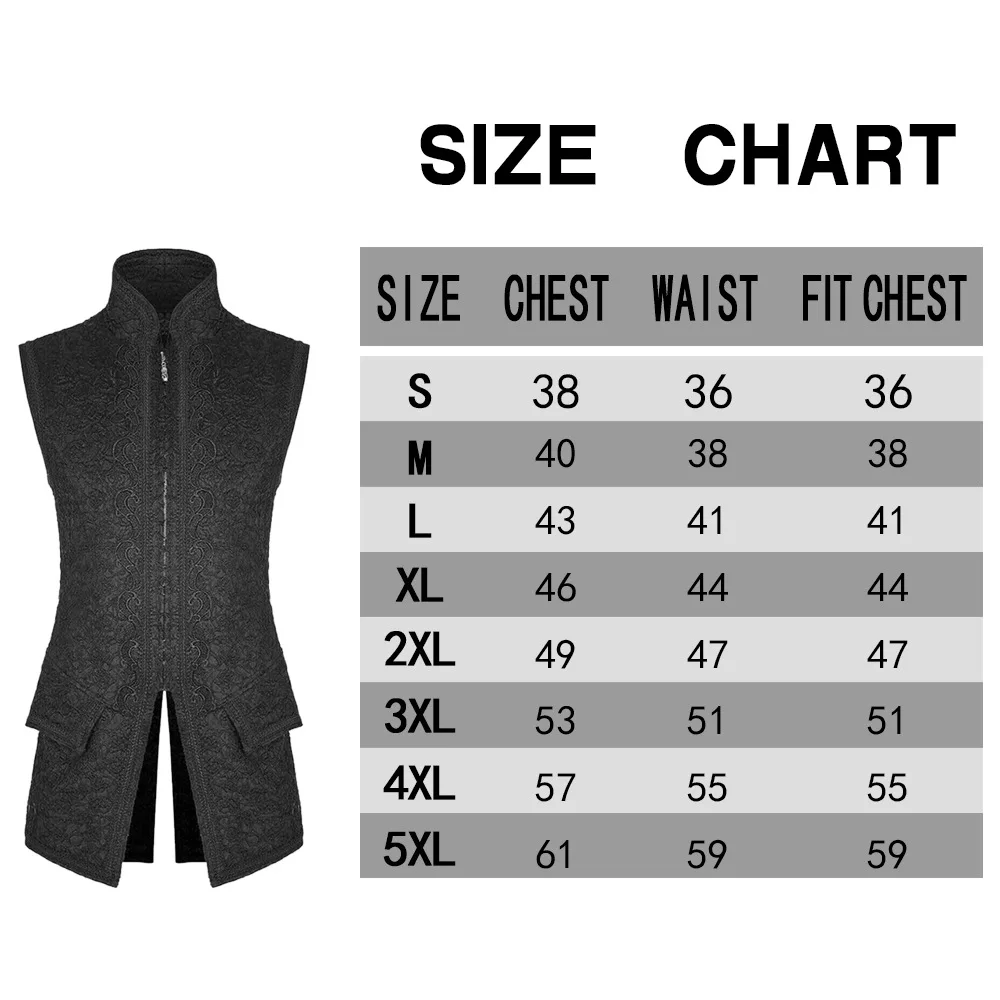 Men Medieval Vest Vintage Victorian Belt Button Vest Male Renaissance Jacket Coat Elf Costume Stage Cosplay Prom Costume