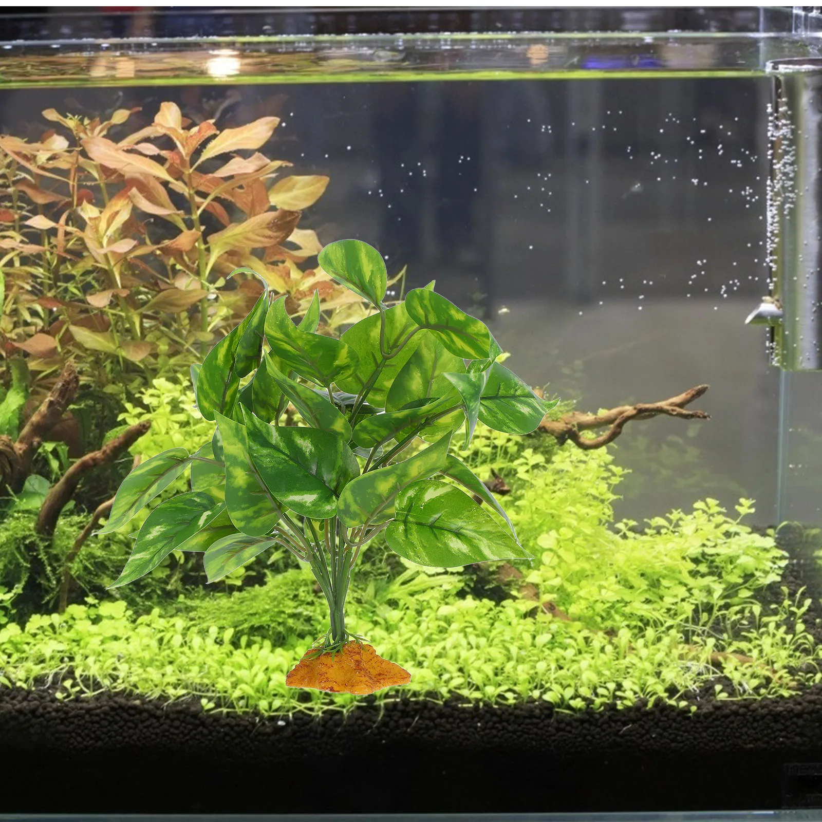 

Artificial Plant Decoration High Realism Safe Material Durable Betta Fish Tank Climbing Amphibian Terrarium Plants Resin