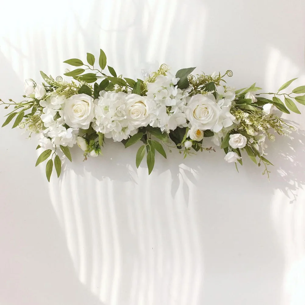 Wedding Arch Flower White Rose Artificial Flower Wedding Table Centerpiece Flowers Backdrop Wall Arches Decor Party Stage Floral