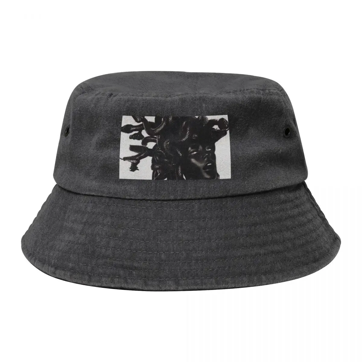 

Medusa Snake Head Bucket Hat custom caps Rave foam party Hat black Male Women's