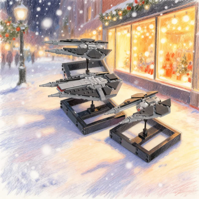 

404 детали MOC Star Battle: Имперские звездолеты микроскопического размера, модель-конструктор, архитектурные блоки, игрушки, рождественские подарки для детей