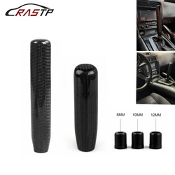 New 130mm/180mm Shift knob Carbon Fiber Manual Transmission Aluminum Gear Shift Knob For Audi TT S3 A3 03-06 Seat Leon Cupra BAM