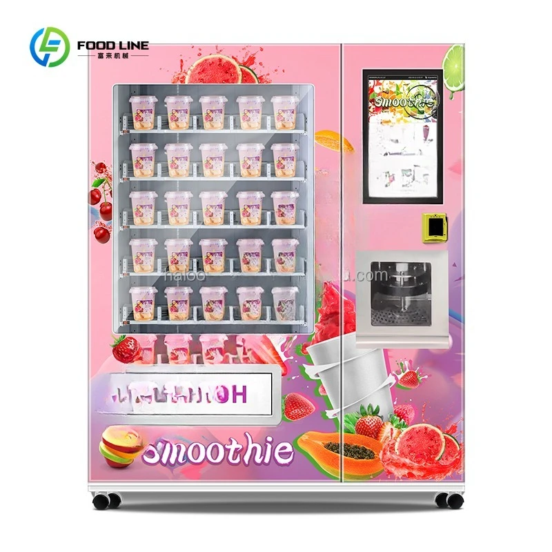 Customized Healthy Frozen Fruit Smoothie Vending Machine with SDK Function CE Certified Customizable Capacity