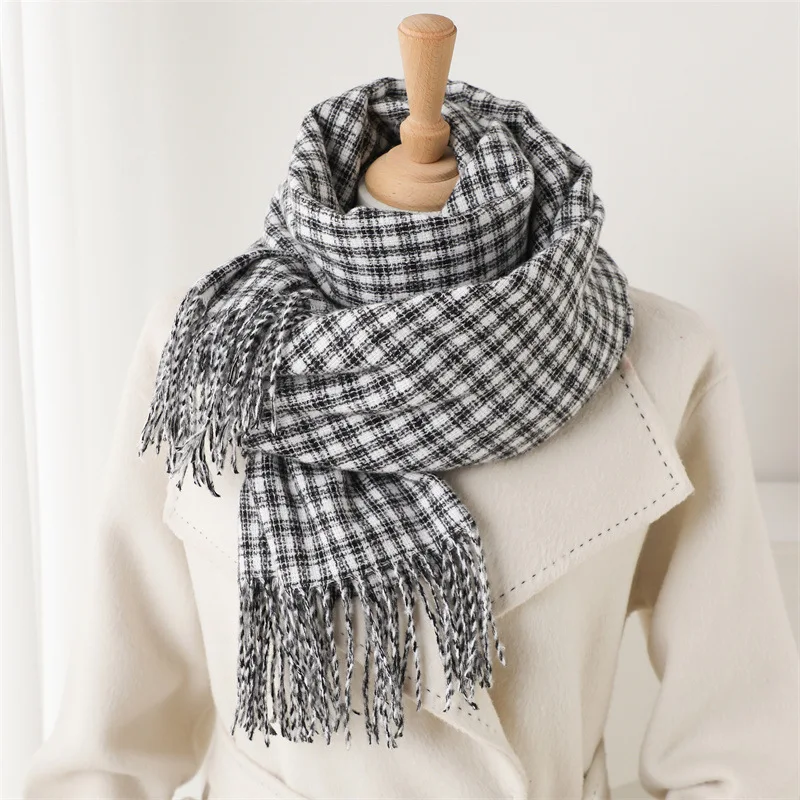 65*200cm moda invierno imitación Cachemira mujer bufanda cálida espesar diseñador chal Pashmina pañuelo Foulard Wrap Hijab