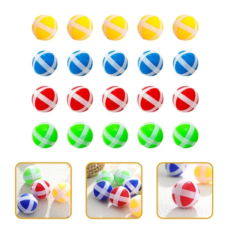 30/60PCS Kids Sucker Sticky Ball Toy Outdoor Sports Catch Ball Game Set Throw And Catch Parent-Child Interactive Toys Gift