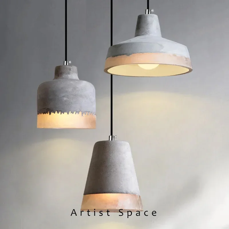 

Nordic Industrial Style LED Pendant Lamp For Dining Room Kitchen Bedroom Bedside Bathroom Decoration Concrete Chandelier Light