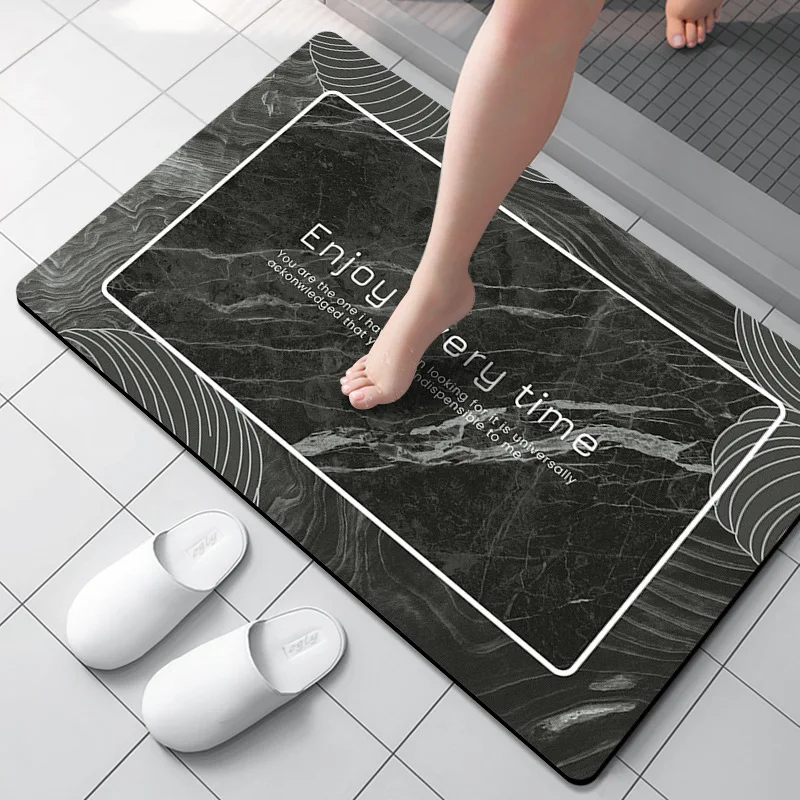 Diatom Mud Soft Mat, Marble, Dirty, Bathroom, Absorbent Floor Mat, Toilet Door, Non-slip Mat, Kitchen Rug