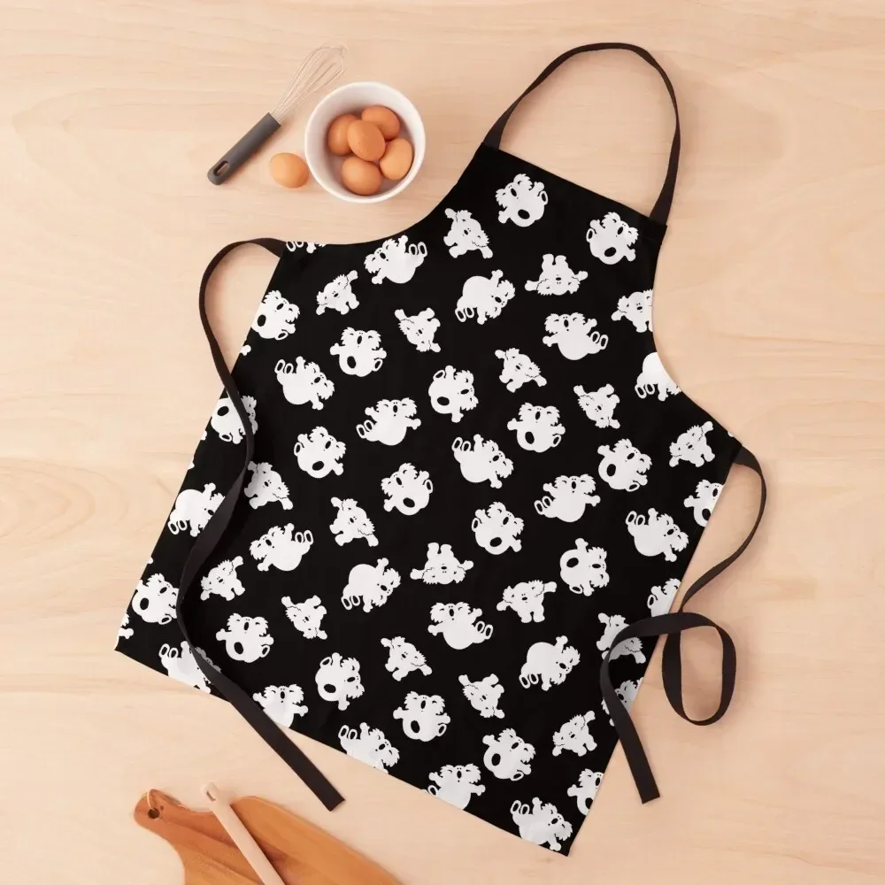 

TUMBLING KOALAS BLACK AND WHITE Apron Customizable esthetician Apron