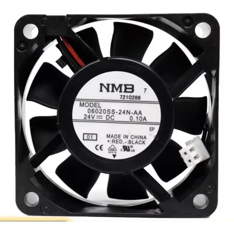 nmb-06020ss-24n-aa-dc-24v-010a-60x60x20mm-2線式サーバー冷却ファン