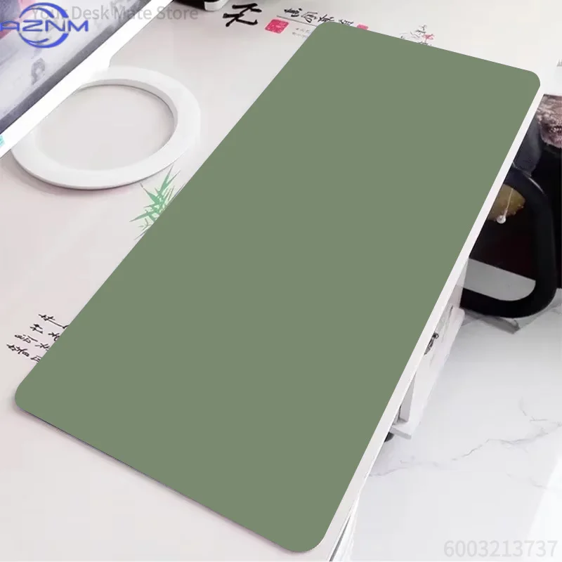 Solid Sage Green Plain Desk Mat,Waterproof Non‑Slip Mousepad Minimalist Solid Color Office Desktop Ornament
