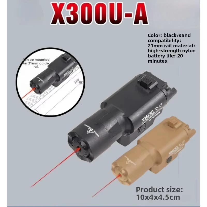 20mm Guide Rail Compatible Flashlight X400 Dual Light Modes Hand Torch for Outdoor Climbing Camping Night Activity Daily Use