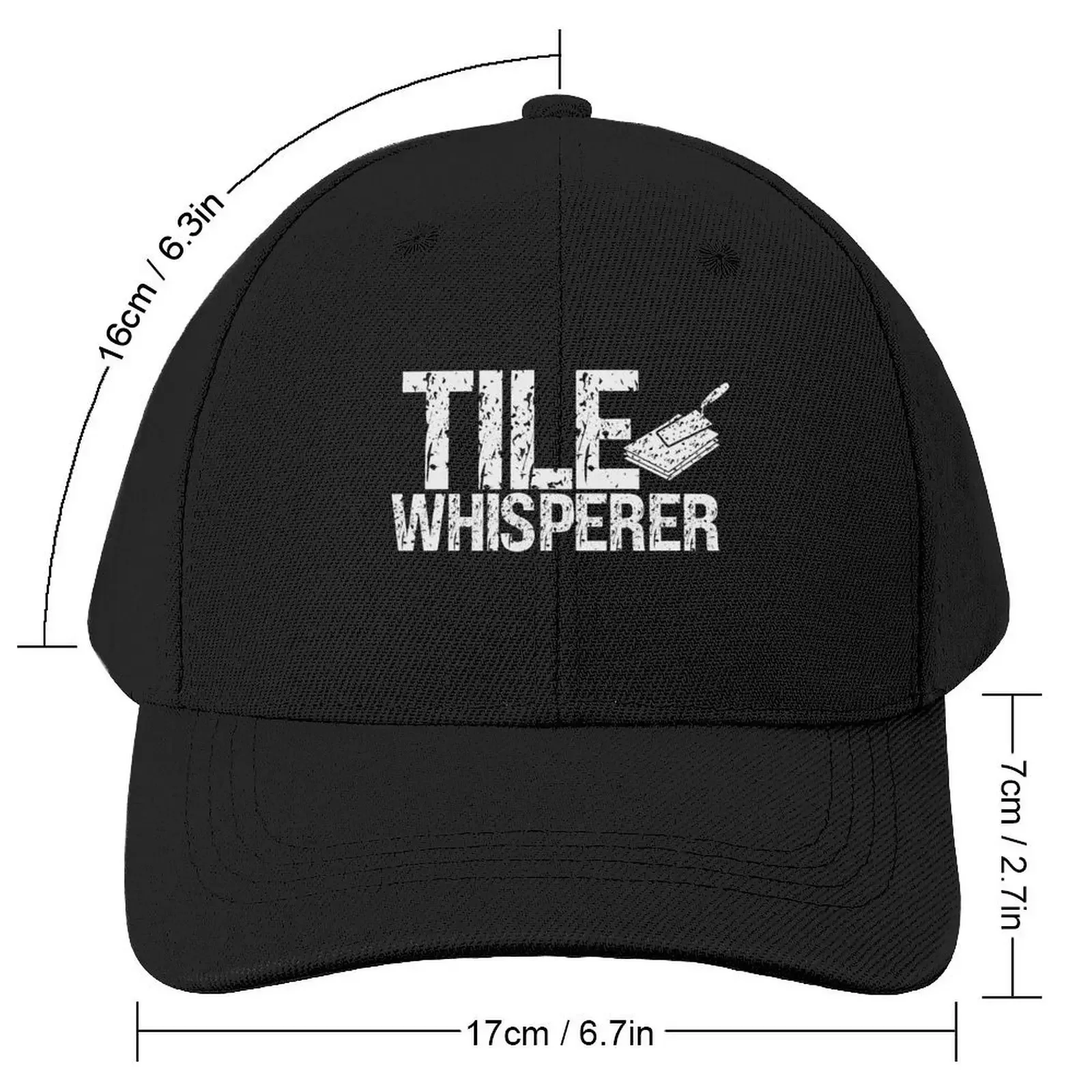 Tile Whisperer: Funny Tile Setter Worker Quote Baseball Cap New In Hat derby hat Trucker Hat Men Women's