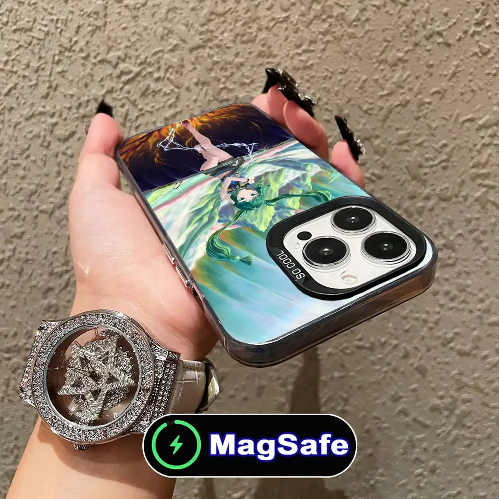 حافظة هاتف Zenless Zone Zero QingYi لهاتف iPhone 16 15 14 13 12 11 Pro Max Plus MagSafe غطاء حماية شفاف اللون جميل