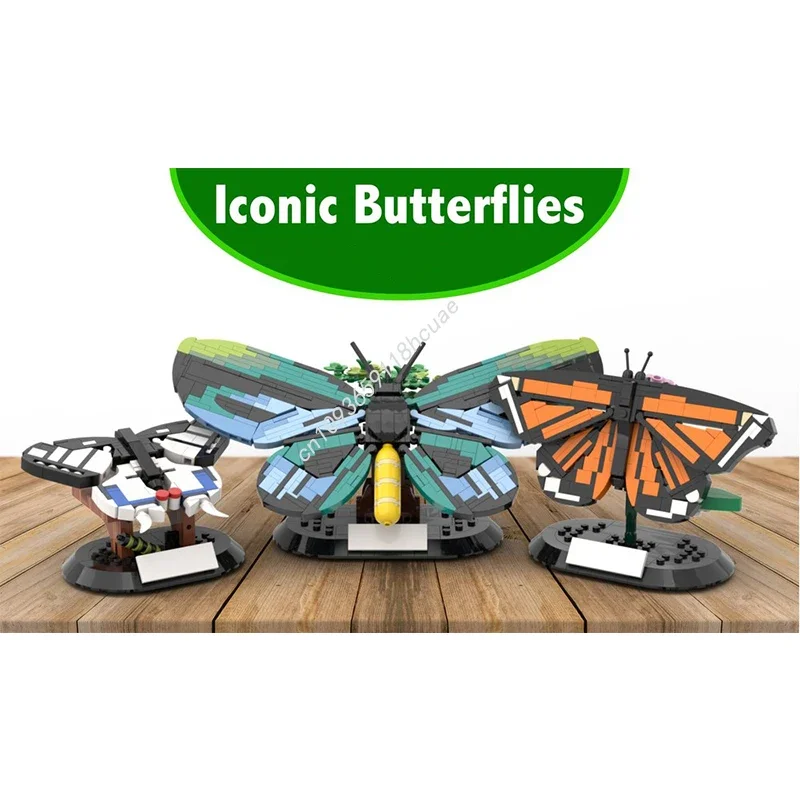 

940pcs MOC Iconic Butterflies Model Building blocks creative Brick Kids Architecture Modular Toys Education Christmas gifts