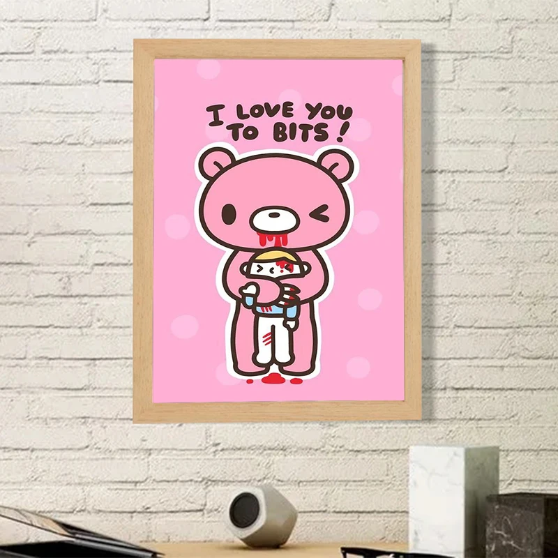 G-gloomy Bear Cartoon Canvas Decorations for the Room Decor Poster Decorative Painting Wall Art Home Decore With Free Shipping