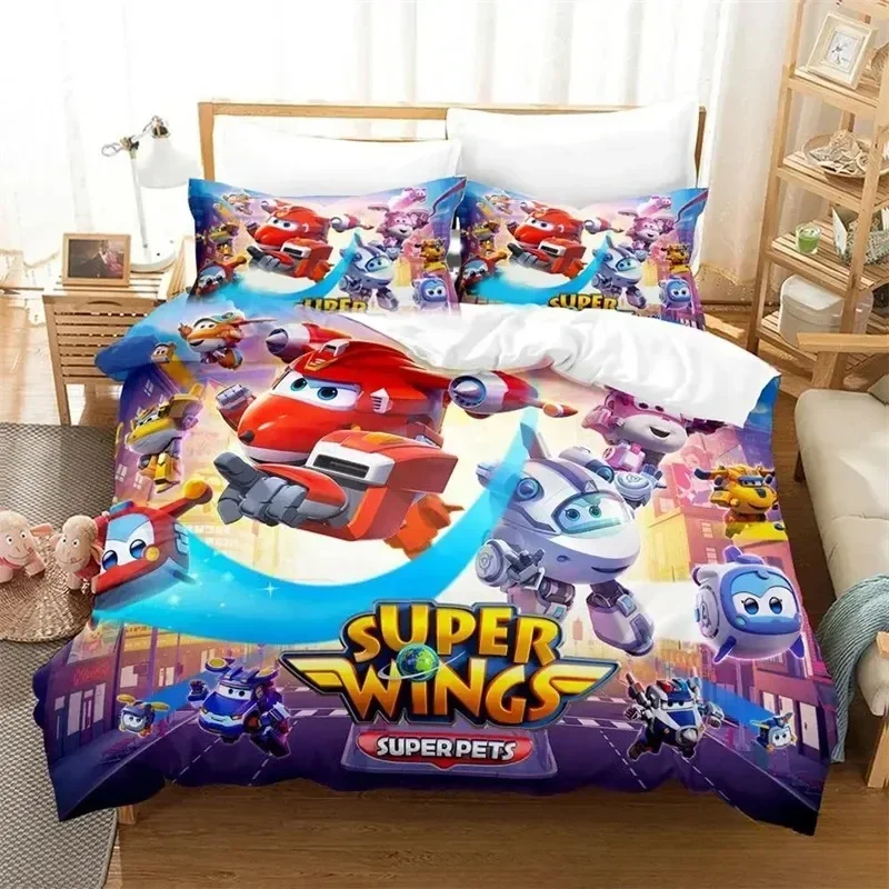 Super Cartoon Wings 3D NEW Duvet Cover Pillowcase Bedding Set Adult Boy Girl Bedroom Decoration Children Single Double Large