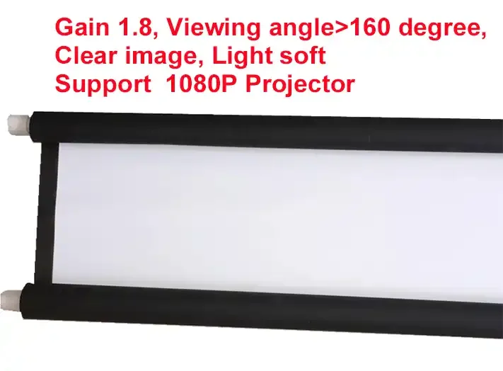 100 120 Inch Projector Screen 16:9 Foldable Portable Projection Movies Screen Wall Mounted for Home Theater Office Use 4